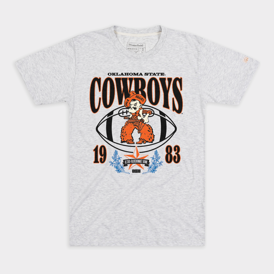 OSU Cowboys Football 1983 Bluebonnet Bowl Tee