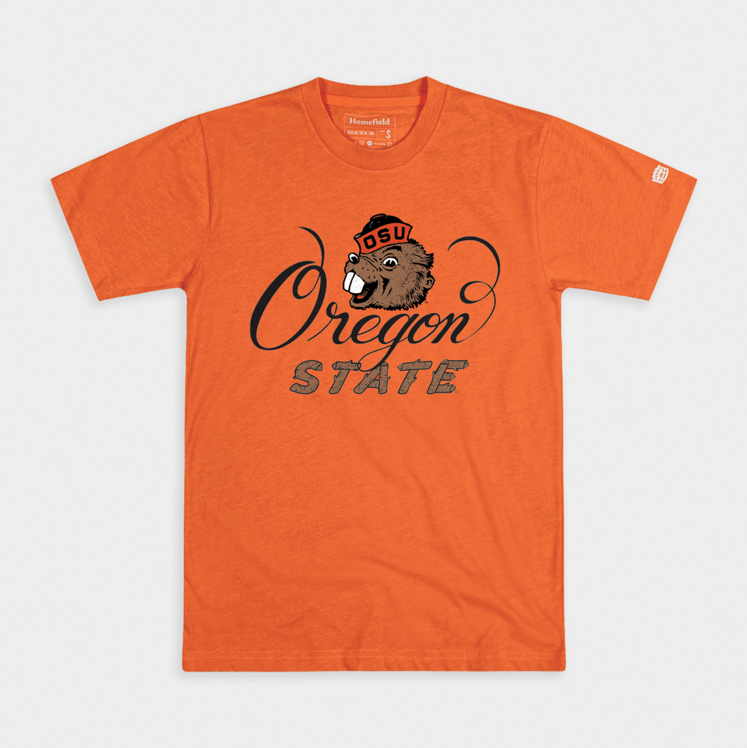 Oregon State Retro Script Tee