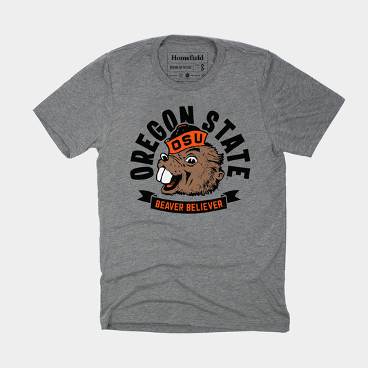 Oregon State "Beaver Believer" Grey Tee