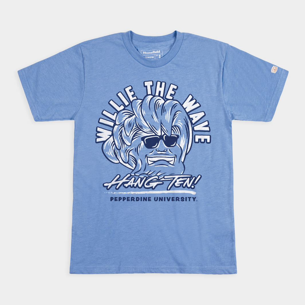 Pepperdine "Hang Ten" Willie the Wave Tee