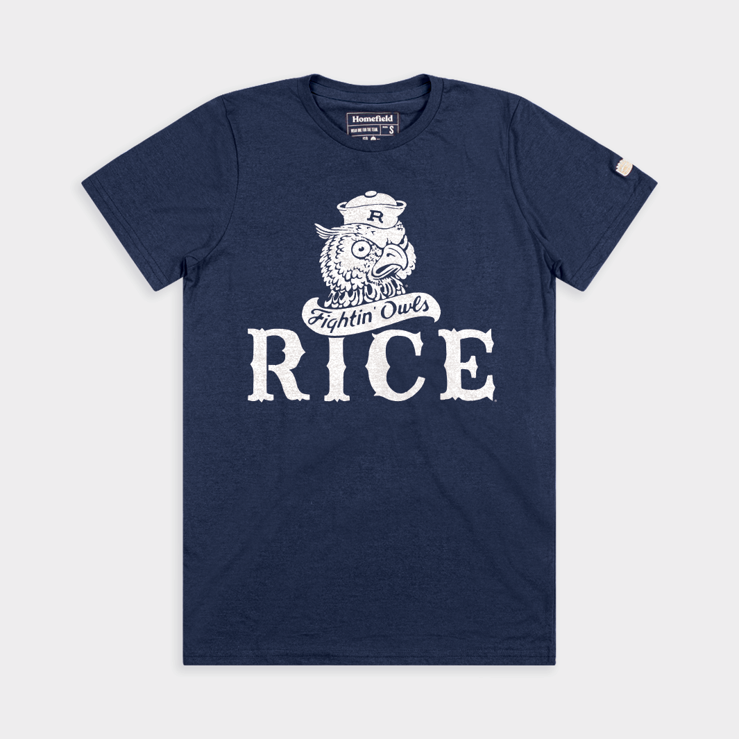 Rice Fightin' Owls Retro Logo Tee