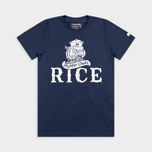 Rice Fightin' Owls Retro Logo Tee