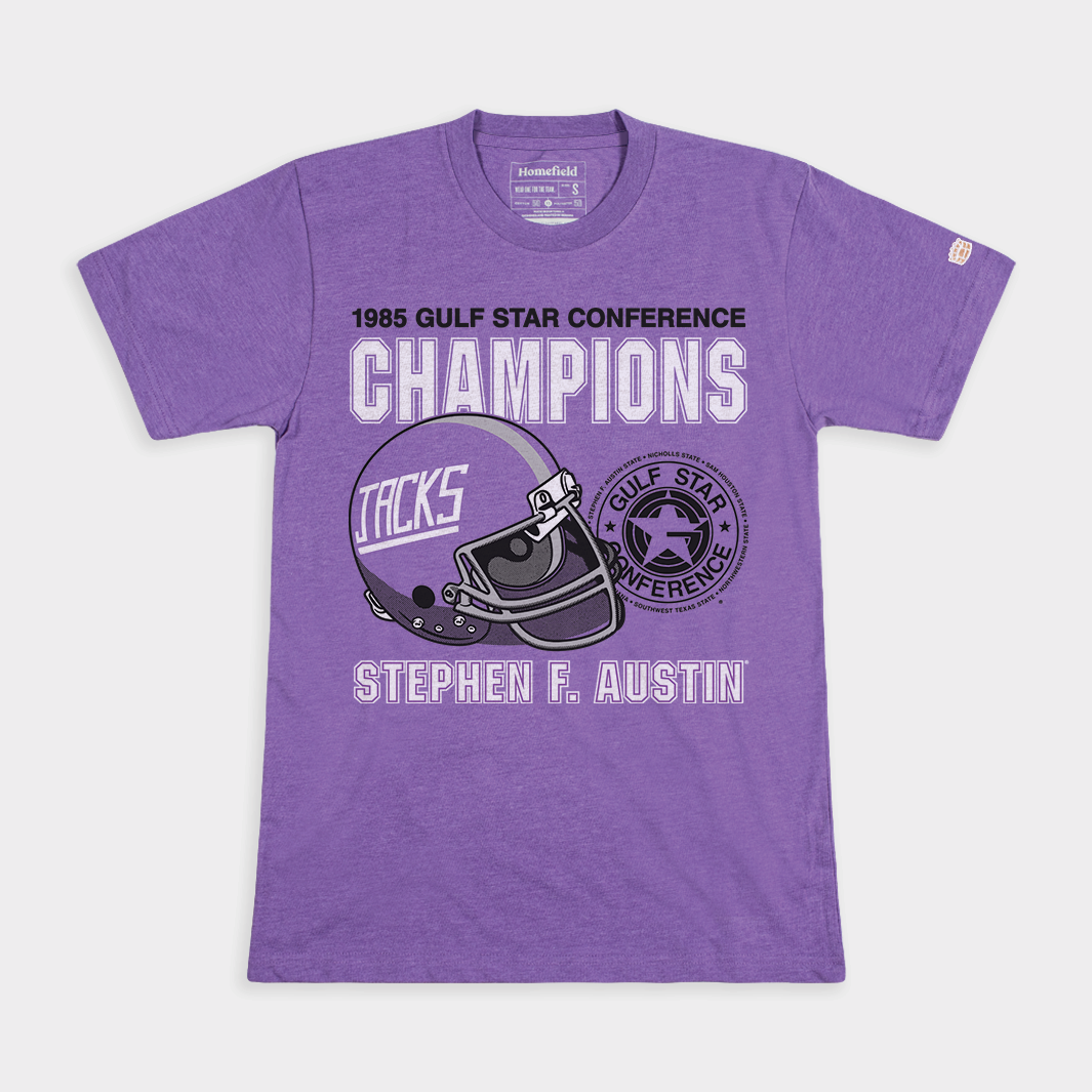 Stephen F. Austin Football 1985 Gulf Star Champs Tee