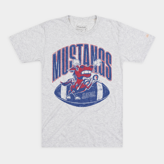 SMU Mustangs Football Retro Angry Mustang Tee