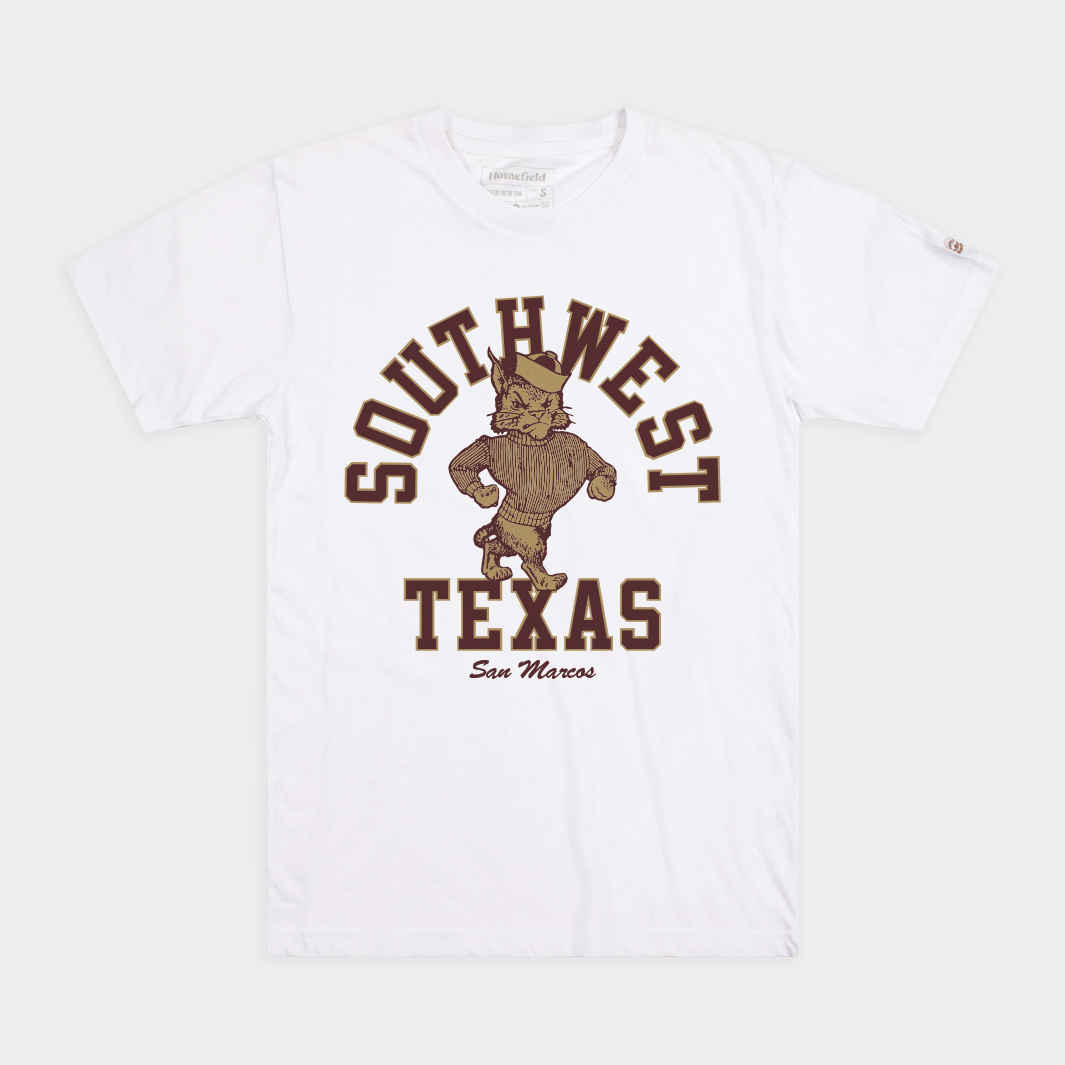 Texas State Southwest Texas Retro Bobcat Tee