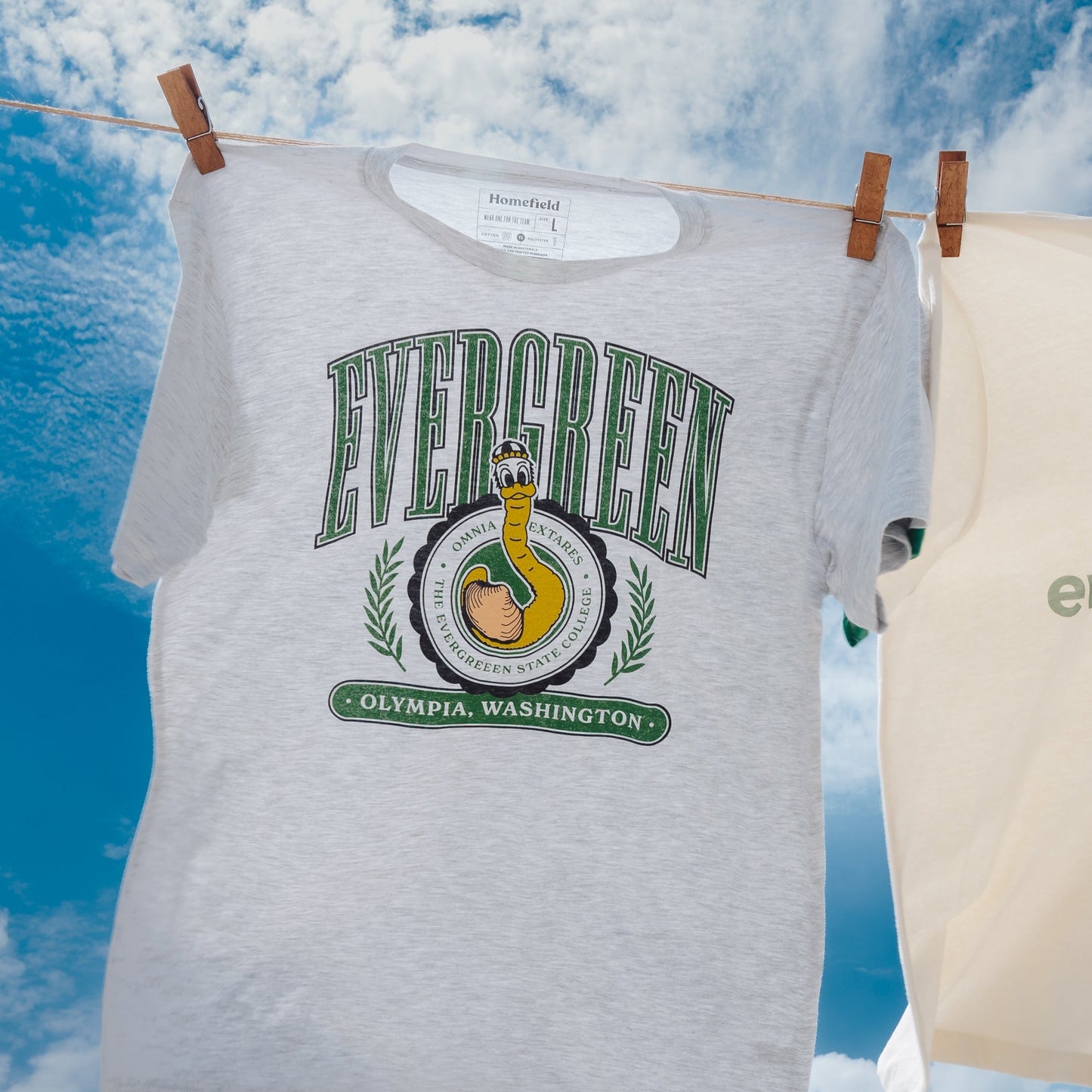 The Evergreen State College Geoducks Throwback Crest Tee
