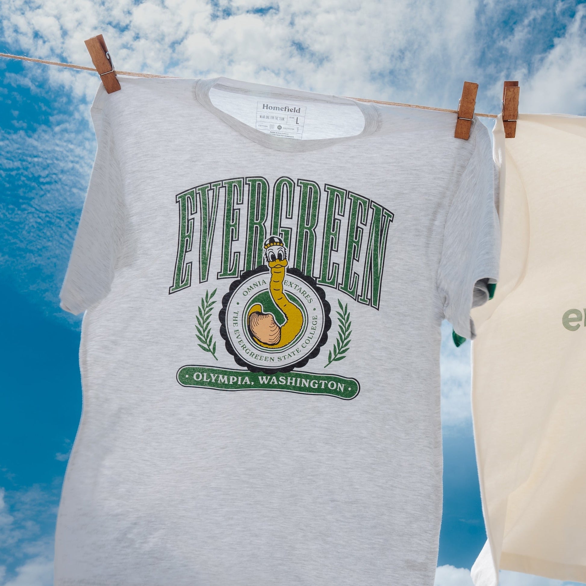 The Evergreen State College Geoducks Throwback Crest Tee