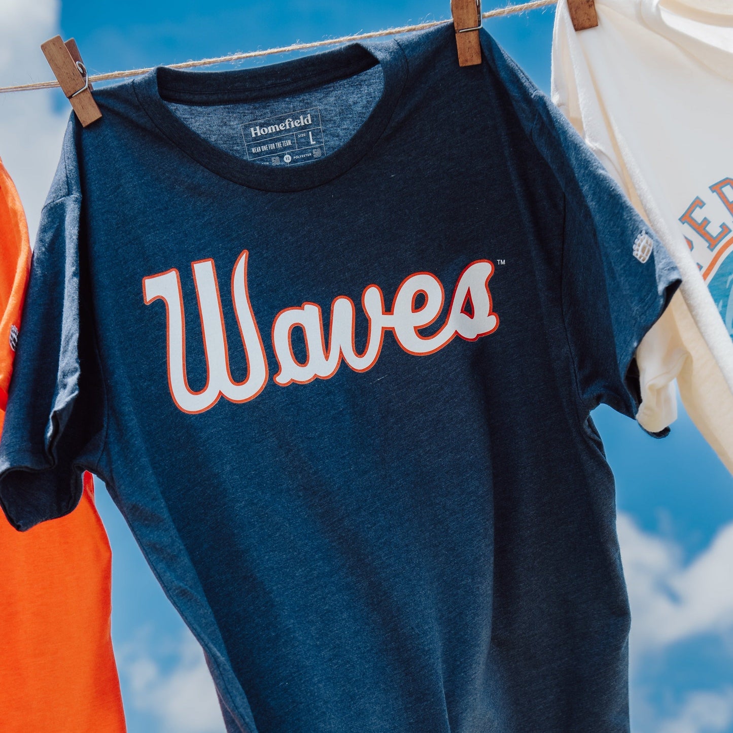 Pepperdine Waves 1970s Basketball Script Tee