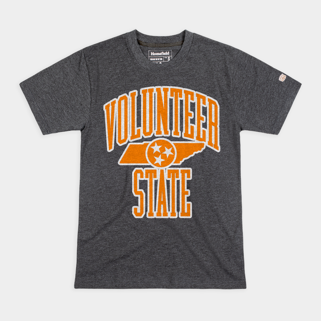 Tennessee "Volunteer State" Smokey Grey Retro Tee