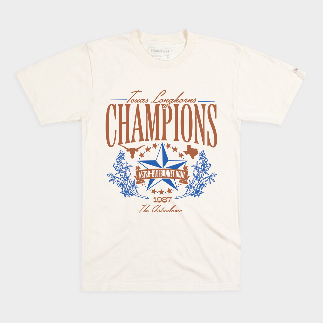 Texas 1987 Astro-Bluebonnet Bowl Champs Tee