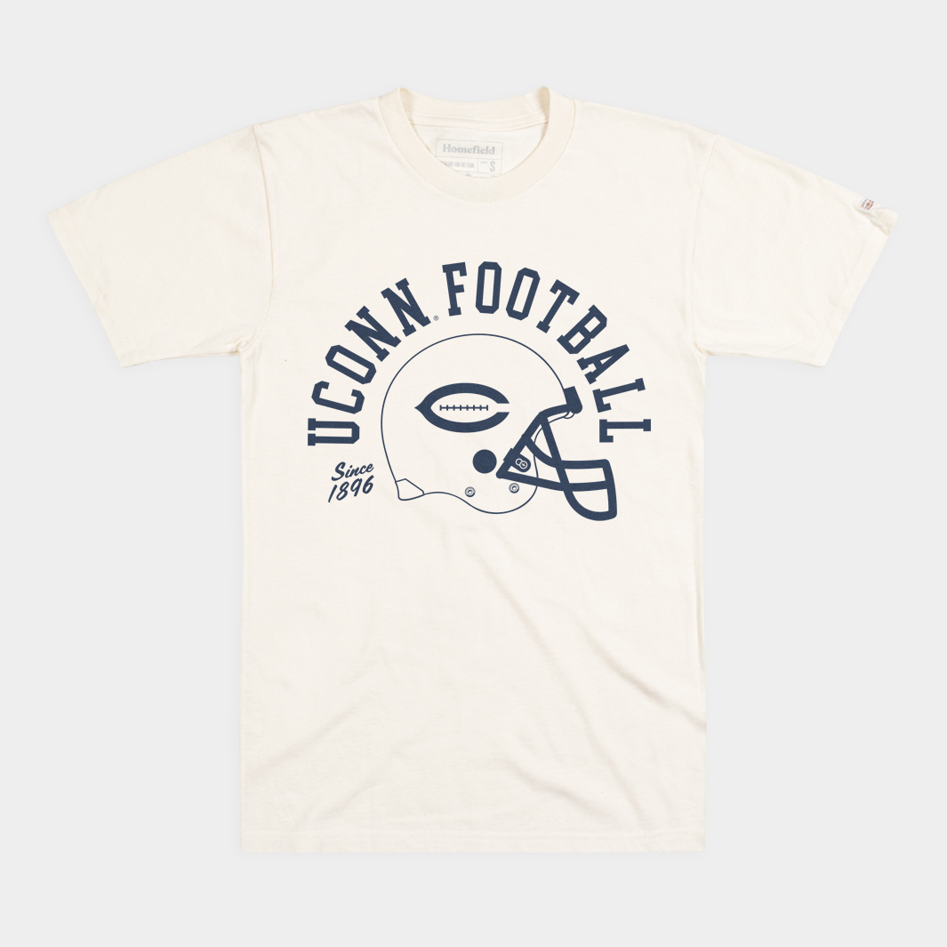 UConn Huskies Football Vintage Helmet Tee