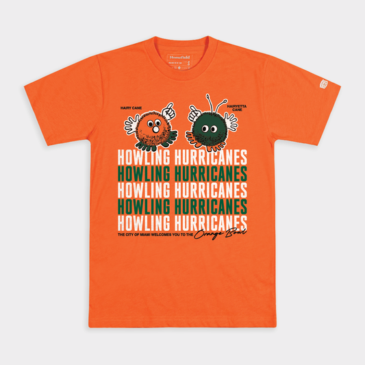Miami Hurricanes Hairy and Hairyetta Orange Bowl Stadium Tee