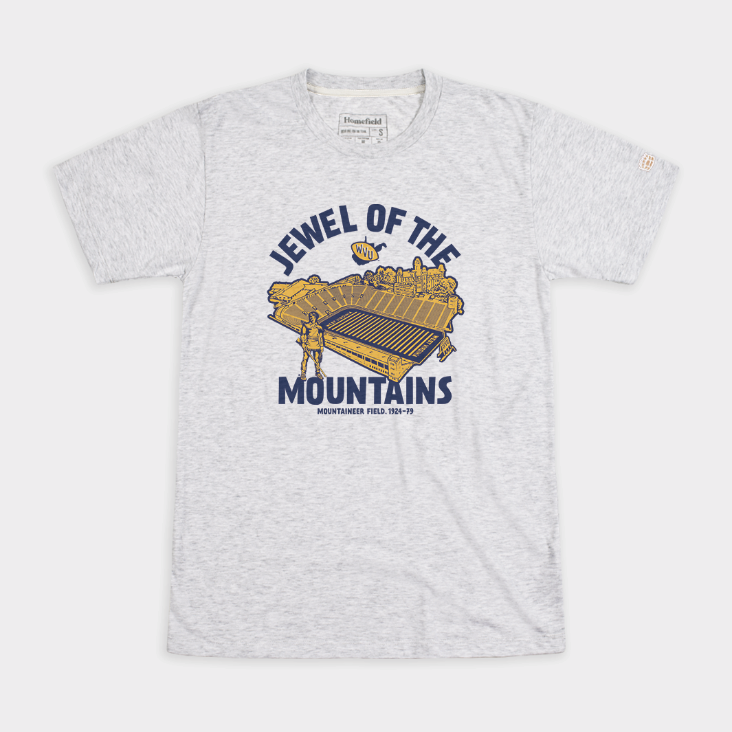 Jewel of the Mountains Vintage WVU Football Tee